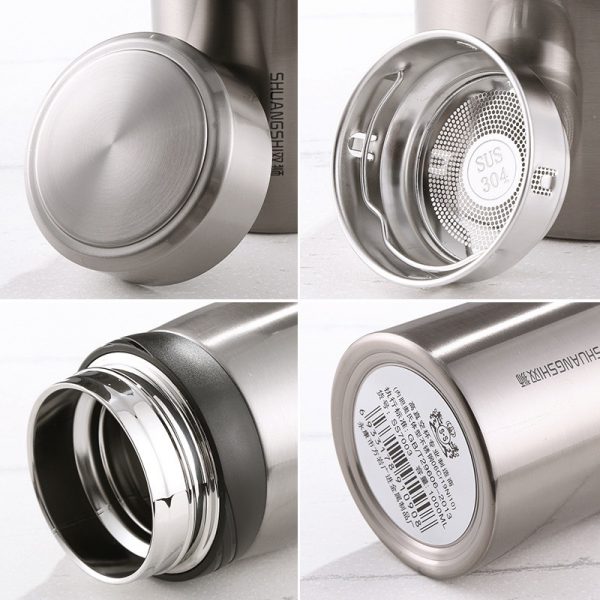 Bình giữ nhiệt quai xách da – BGN 017