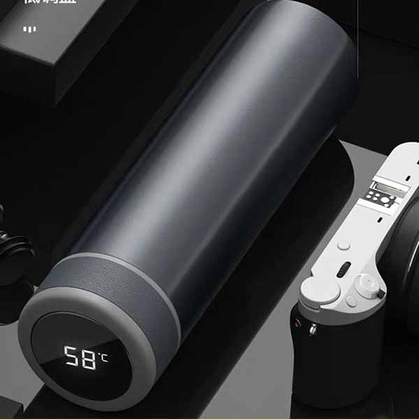 Bình giữ nhiệt cảm ứng nhiệt độ nắp bọc da – BGN 020