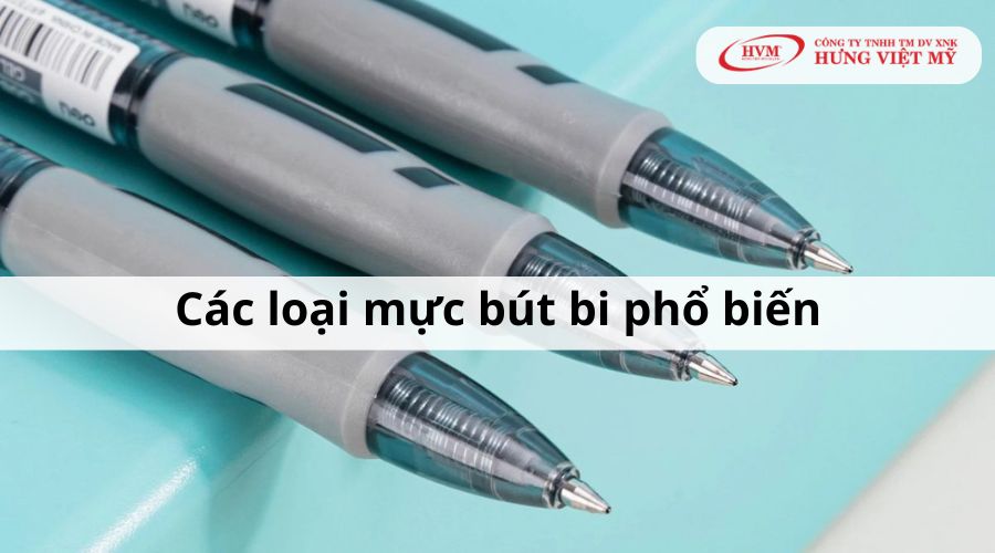 Chọn bút bi theo loại mực