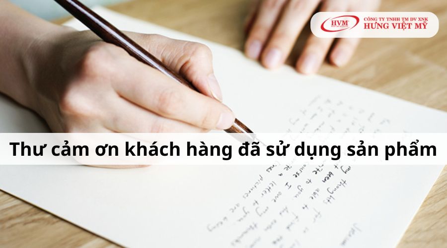 Mẫu thư cảm ơn khách hàng đã sử dụng sản phẩm