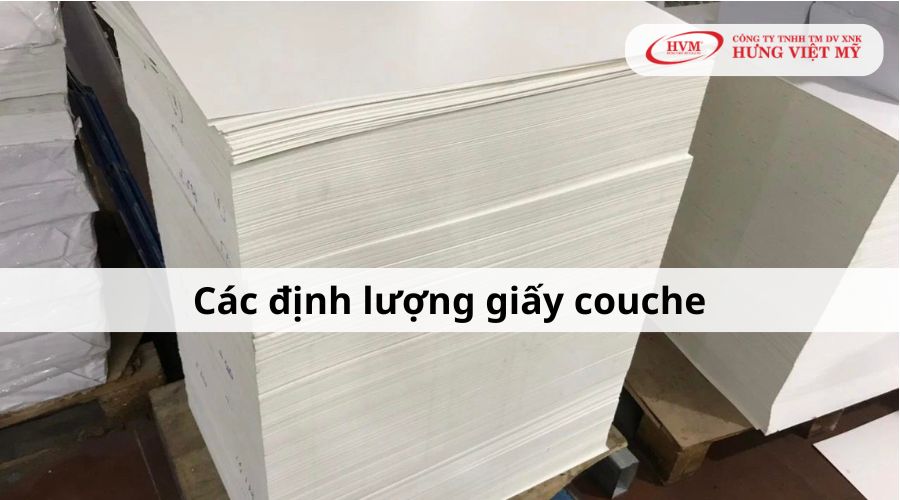 Các định lượng giấy couche