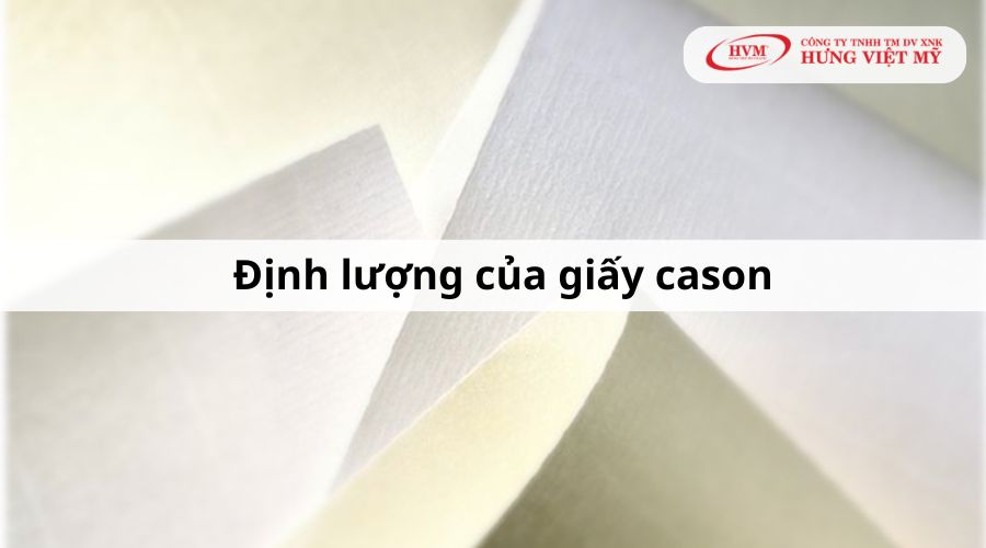 Định lượng của giấy canson