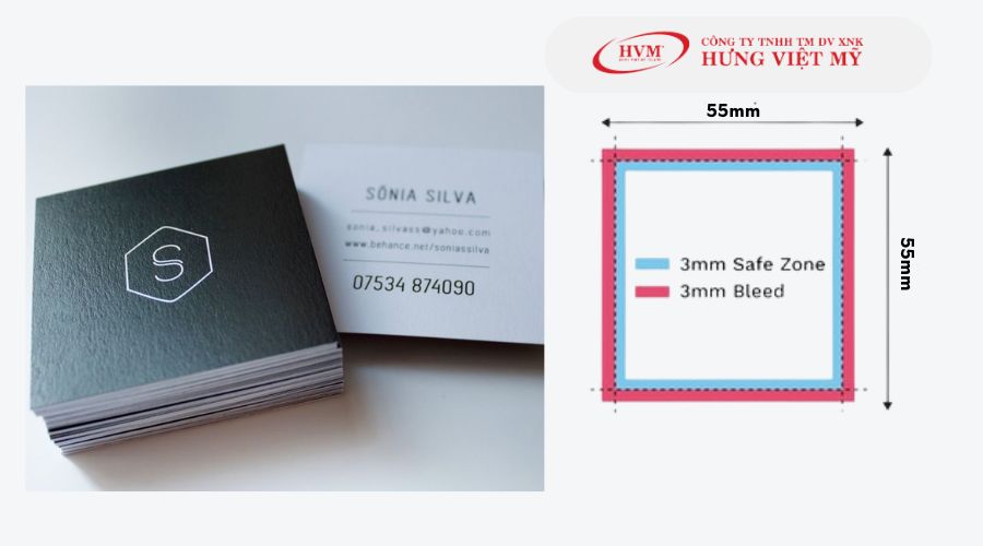 Kích thước card visit hình vuông