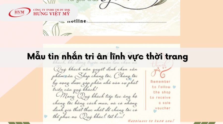 Gợi ý mẫu tin nhắn tri ân khách hàng