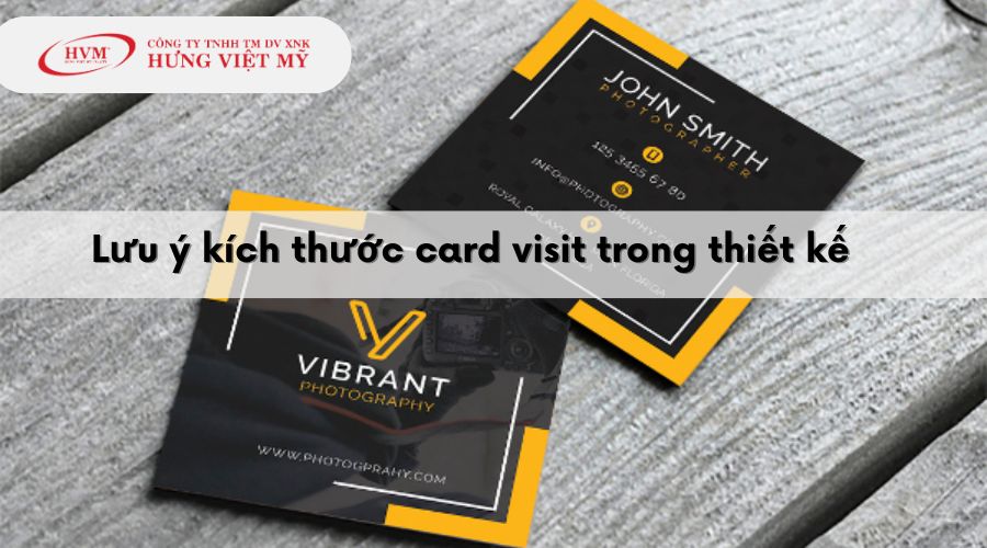 Lưu ý kích thước card visit khi thiết kế