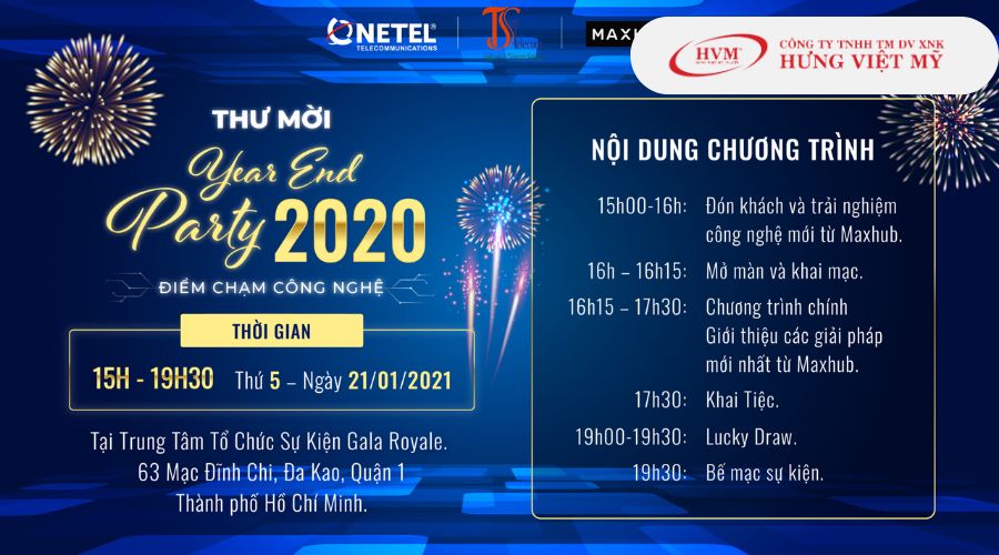 Mẫu thư mời event công ty online đẹp