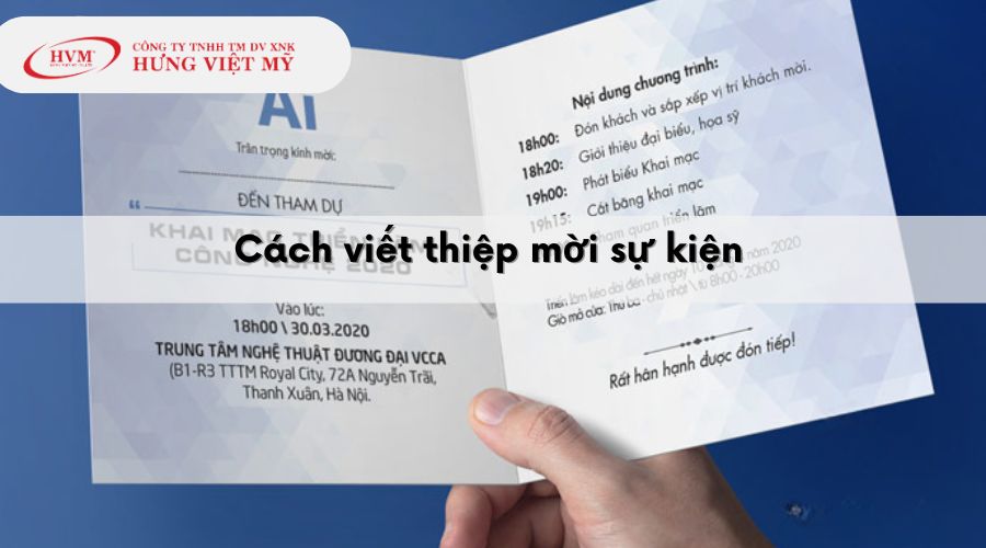 Cách viết thiệp mời sự kiện