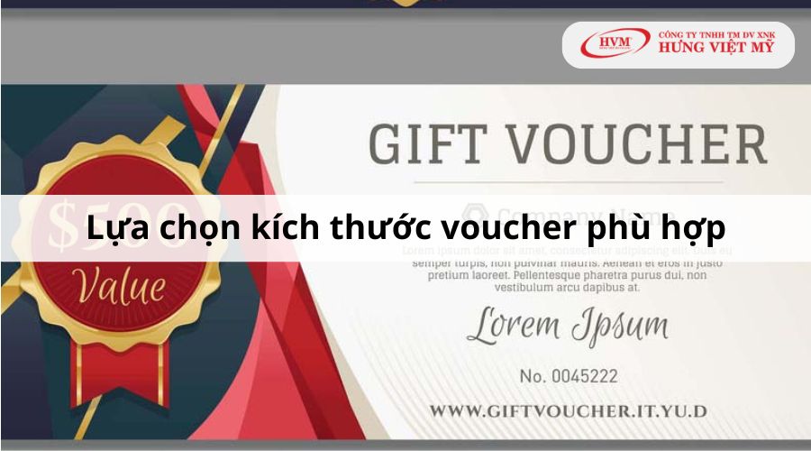 Lựa chọn kích thước voucher phù hợp