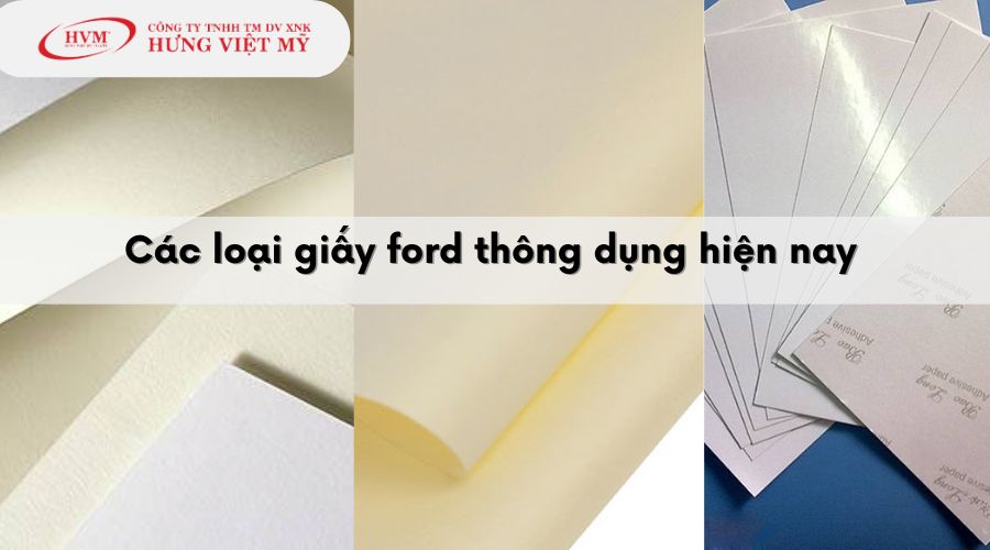 Các loại giấy ford thông dụng hiện nay