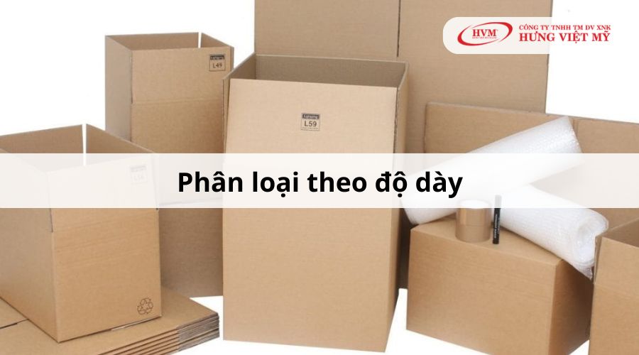 Phân loại theo độ dày giấy carton