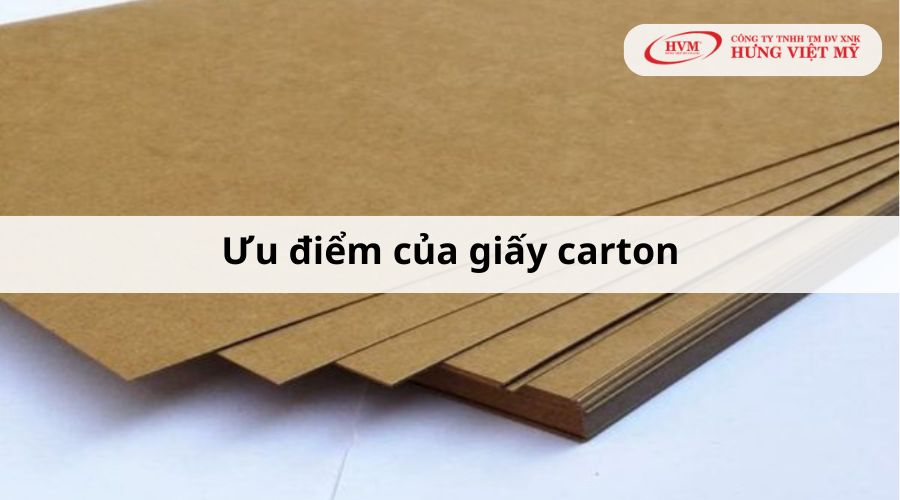 Ưu điểm của giấy carton