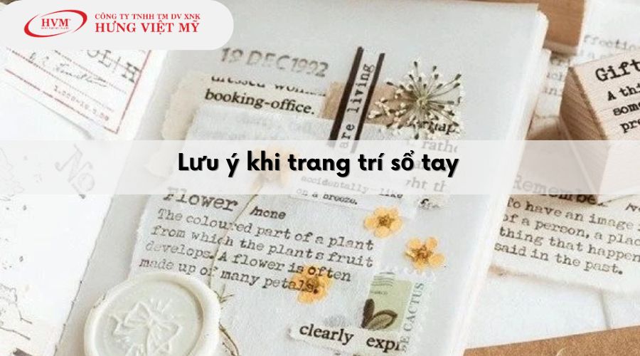 Lưu ý khi trang trí sổ tay