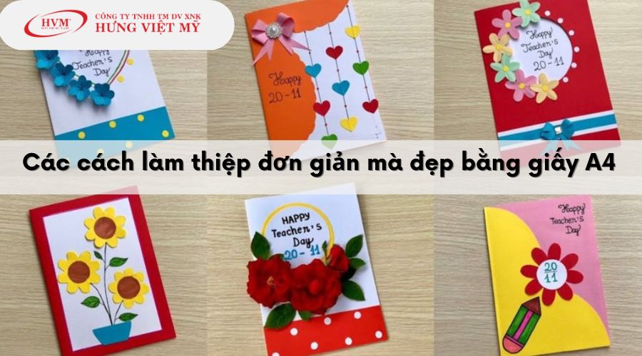 Cách 7: Thiệp Trang Trí Bằng Hoa Lá Cắt Dán