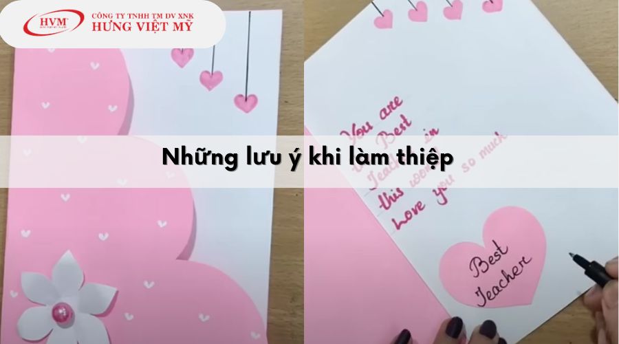 Những lưu ý khi làm thiệp