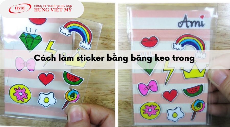 Cách làm sticker bằng băng keo trong