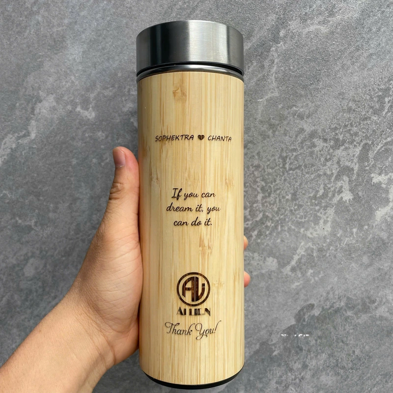 Bình giữ nhiệt vỏ tre – BGM 001