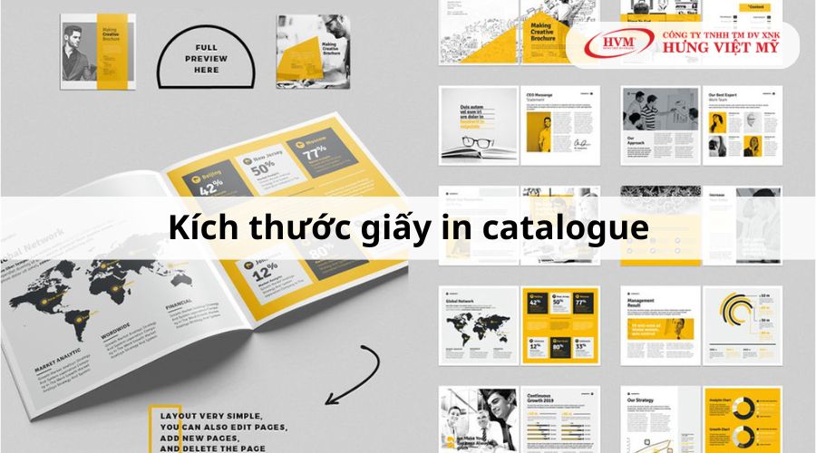 Kích thước giấy in catalogue