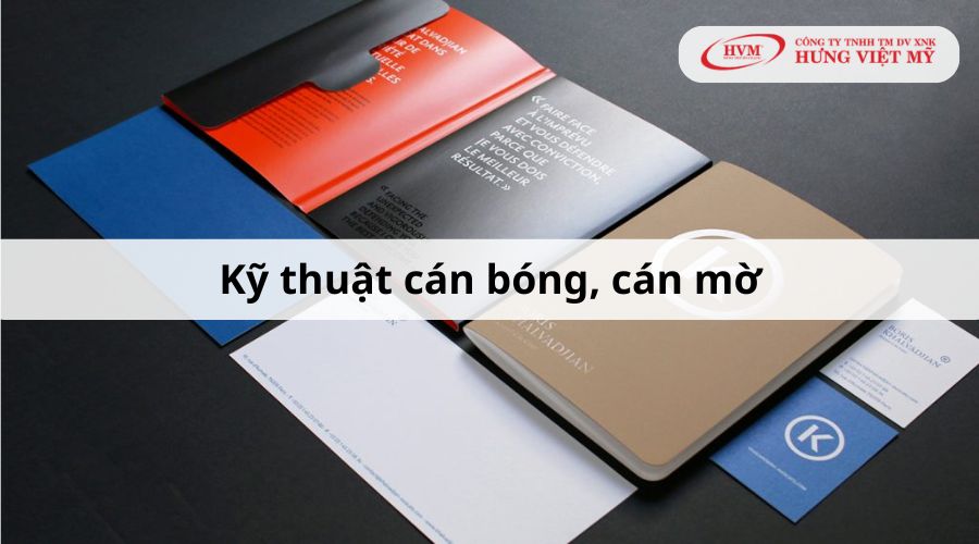 Kỹ thuật in ấn name card: cán bóng, cán mờ