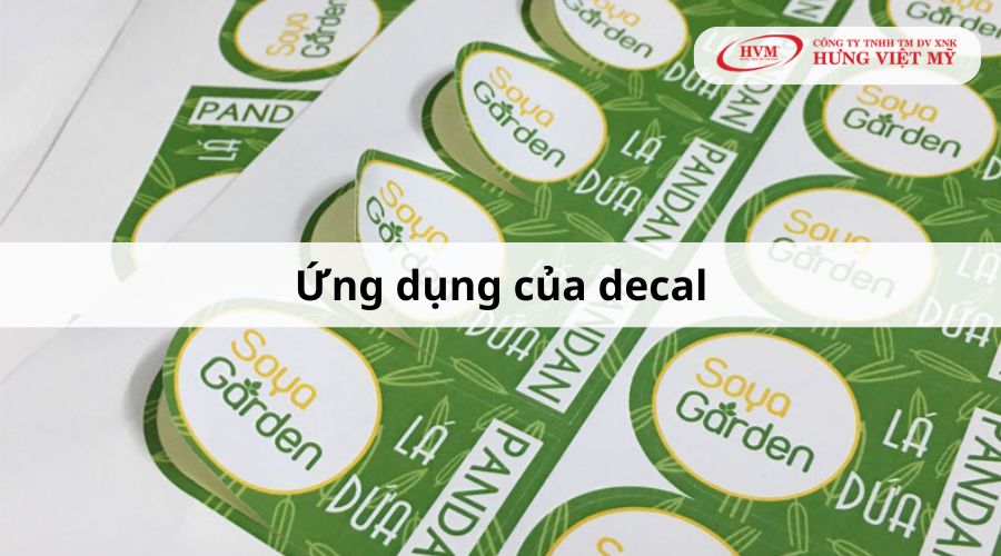 Ứng dụng của decal