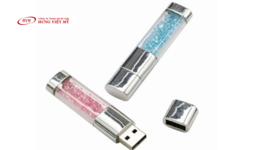 USB pha lê tròn