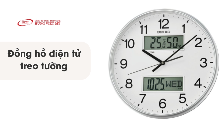 Đồng hồ tròn treo tường điện tử