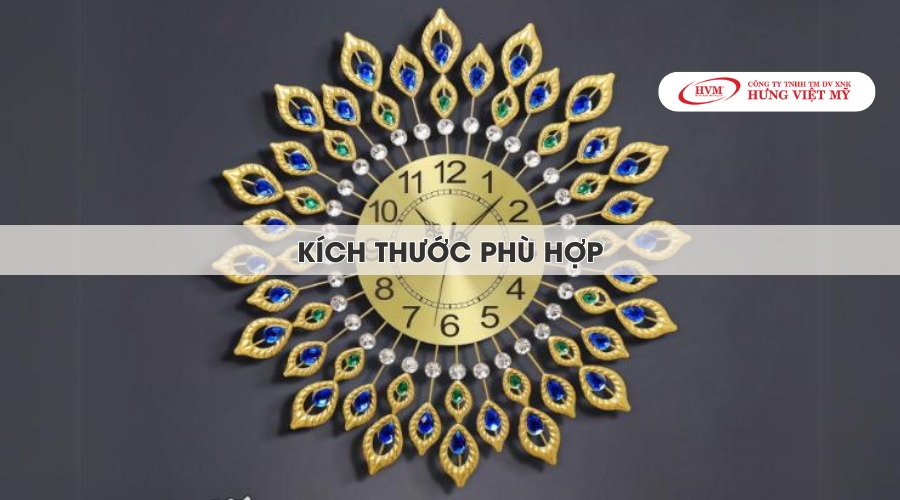 Kích thước đồng hồ  tròn treo tường