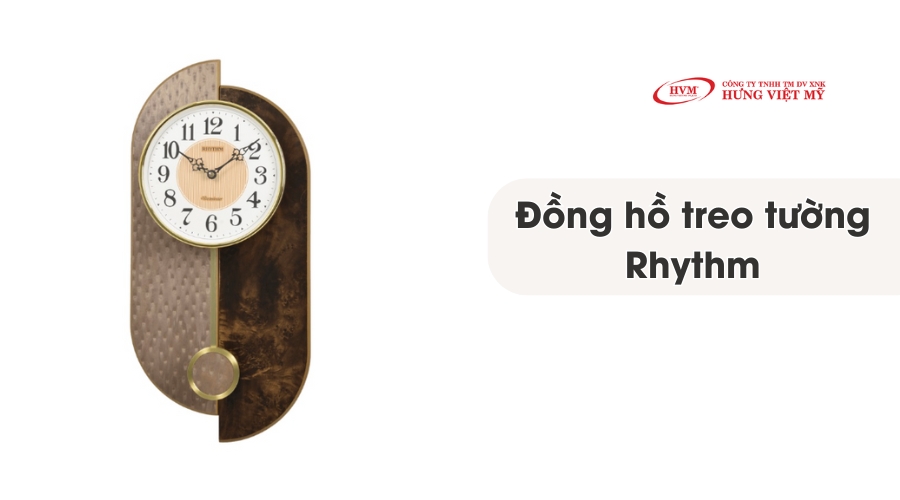 Đồng hồ treo tường mặt tròn Rhythm