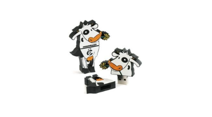 USB đúc khuôn hình in bò sữa độc đáo, thú vị