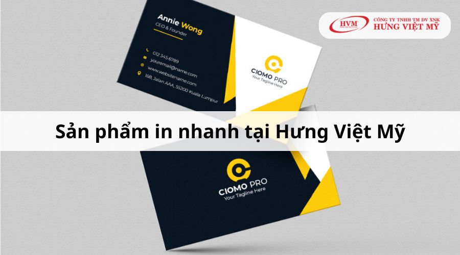 Sản phẩm in nhanh tại Hưng Việt Mỹ