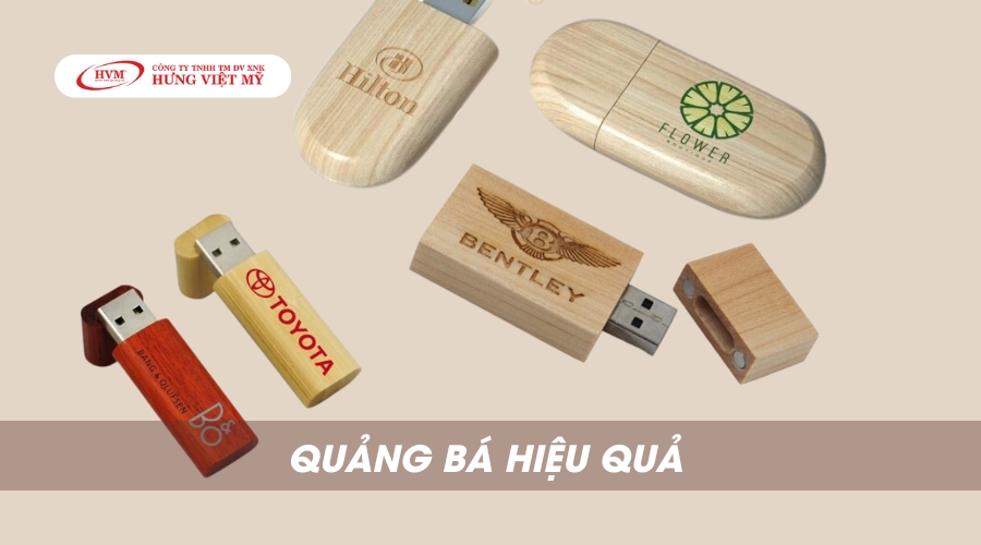 USB gỗ giúp tăng hiệu quả quảng bá thương hiệu