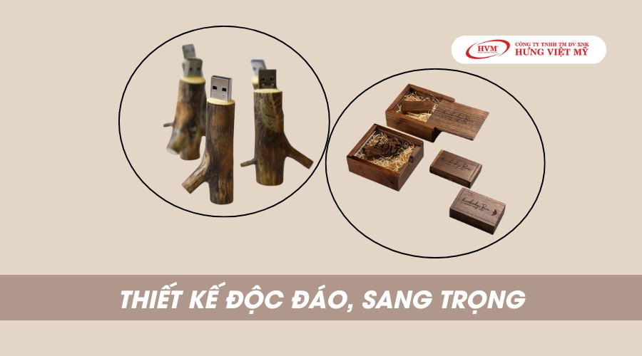 Thiết kế USB gỗ độc đáo, sang trọng