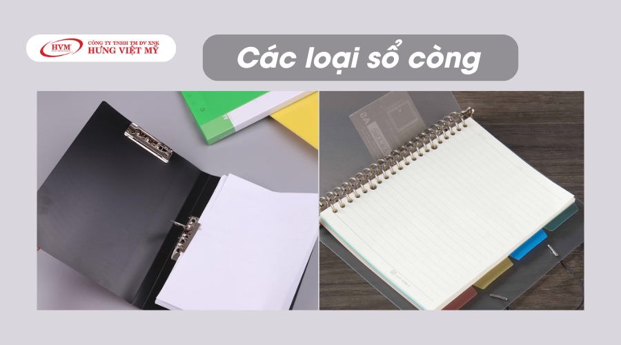 Các loại sổ còng