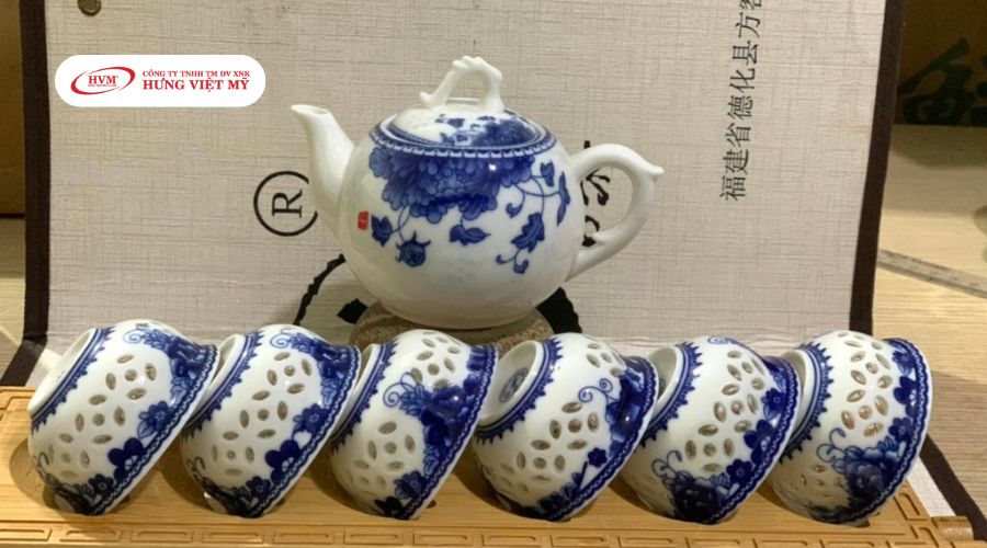Bộ ấm chén uống trà bát tràng xưa
