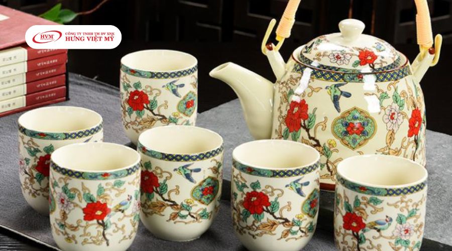 Bộ ấm trà quà tặng giả cổ Trung Quốc