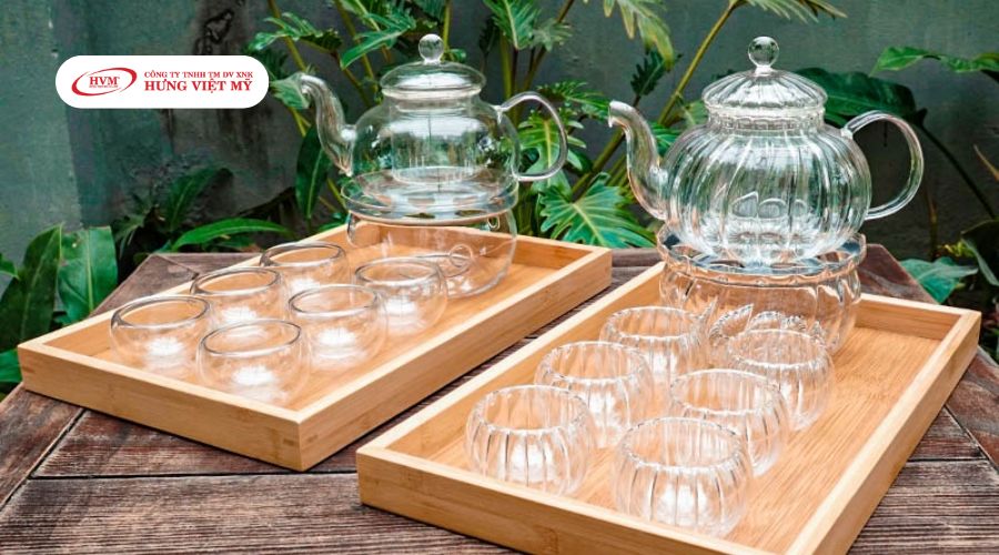 Mẫu ấm pha trà thủy tinh