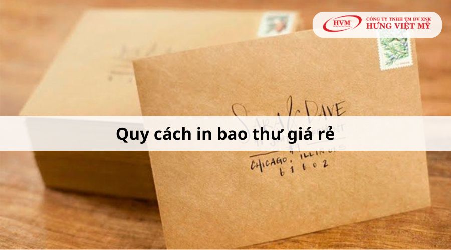 Quy cách in bao thư giá rẻ