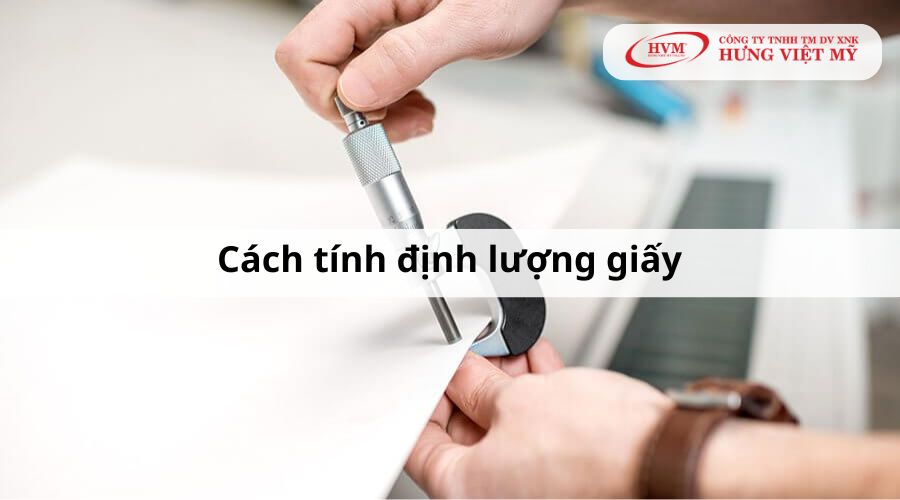 Cách tính định lượng giấy