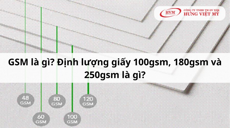 GSM là gì? Định lượng giấy 100gsm, 180gsm và 250gsm là gì?