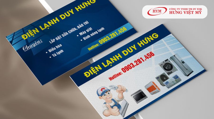 Mẫu card visit điện lạnh đẹp