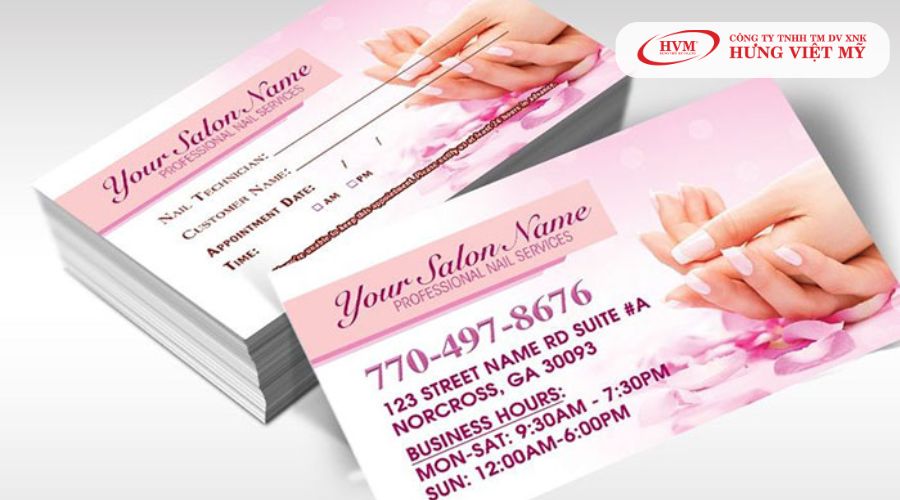 Mẫu card visit nail đẹp