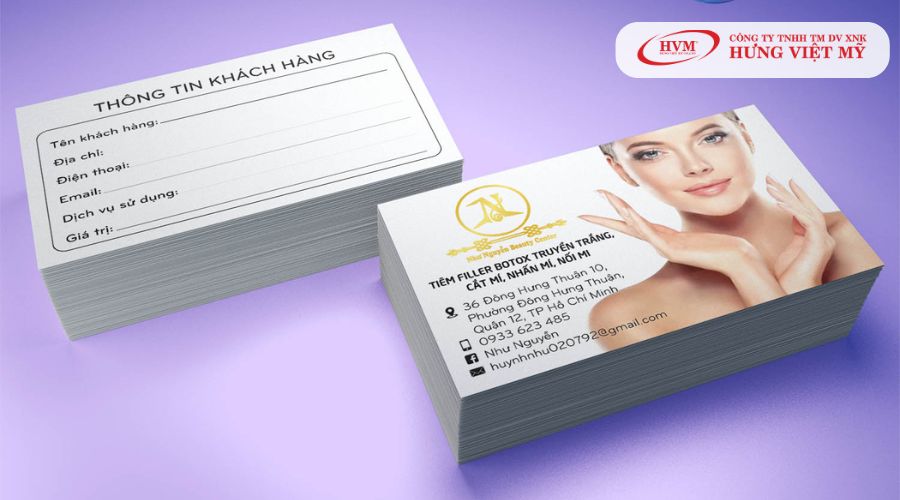 Mẫu card visit thẩm mỹ đẹp