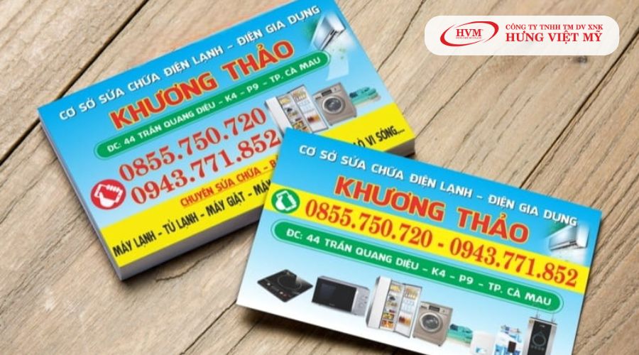 Mẫu name card điện lạnh độc đáo