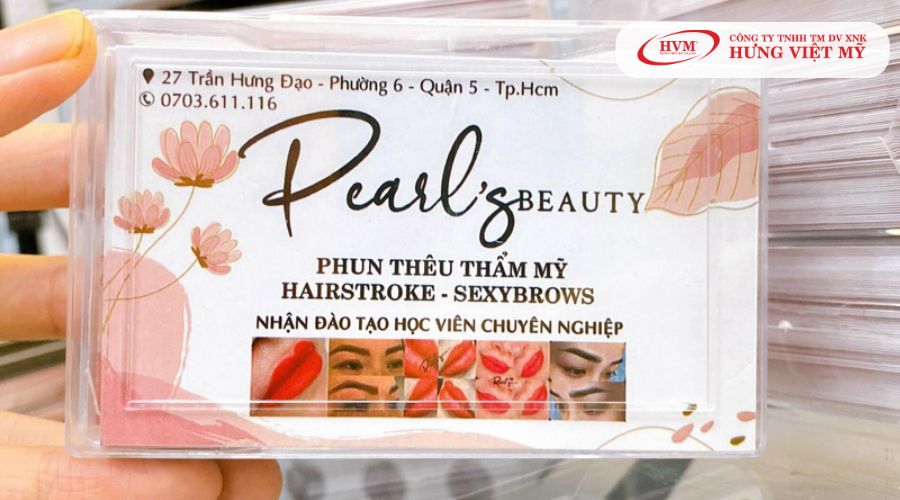 Mẫu name card thẩm mỹ đơn giản