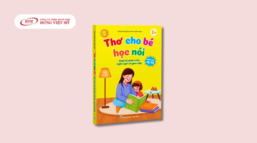 Mẫu bìa sách thiếu nhi đẹp: thơ cho bé học nói