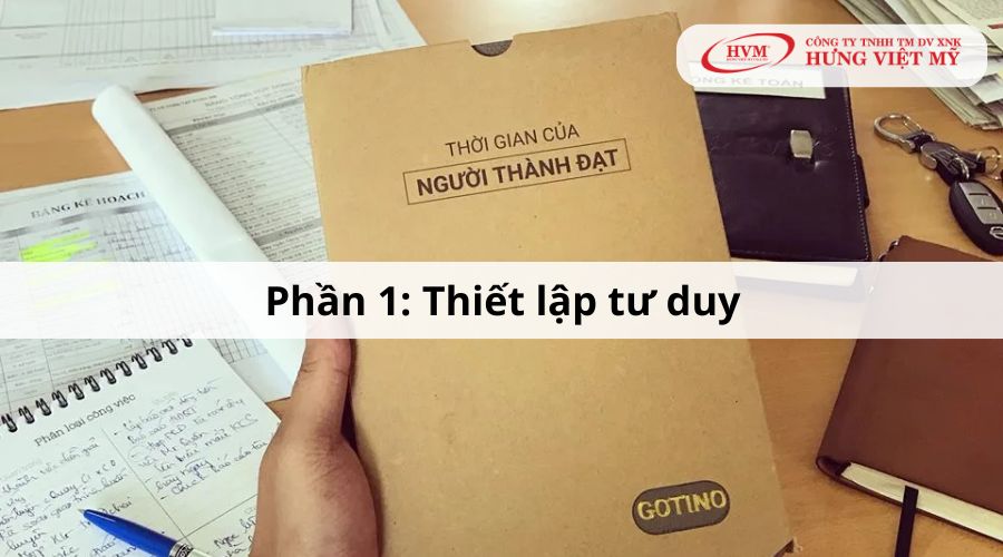 Phần 1 của cuốn sổ tay Gotino là thiết lập tư duy