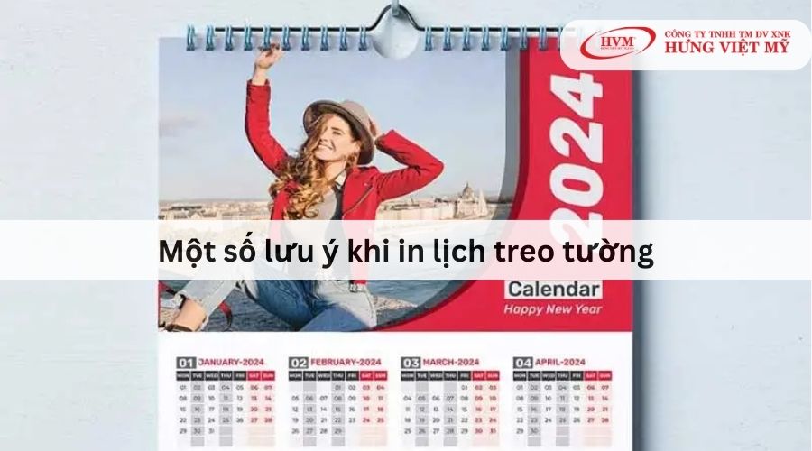 Một số lưu ý khi in lịch treo tường