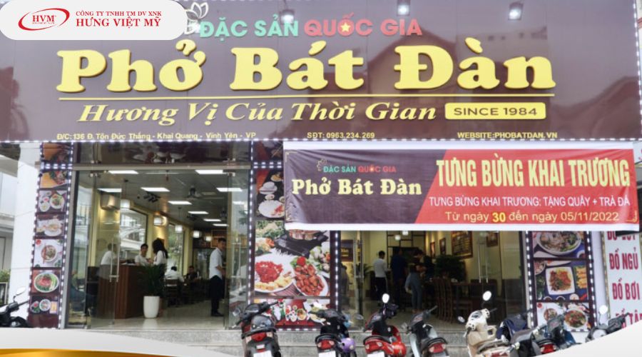 Mẫu băng rôn khai trương quán ăn đẹp, ấn tượng