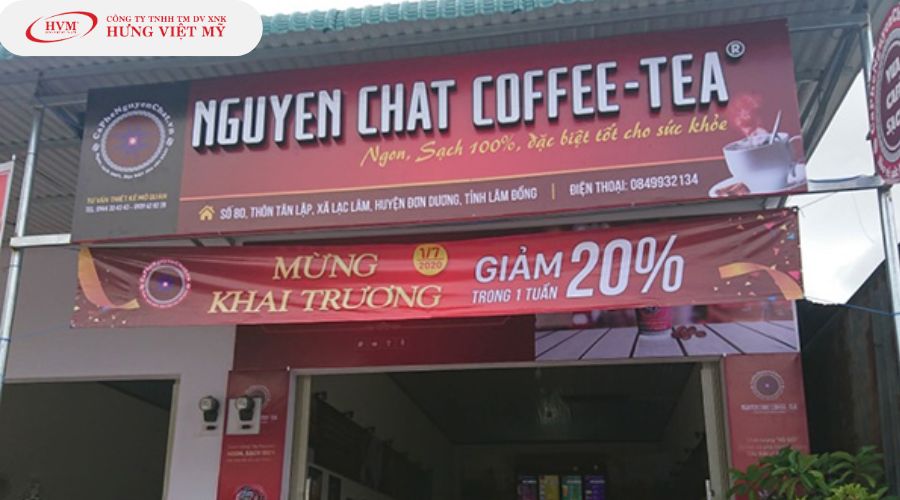 Mẫu băng rôn khai trương quán cafe thu hút