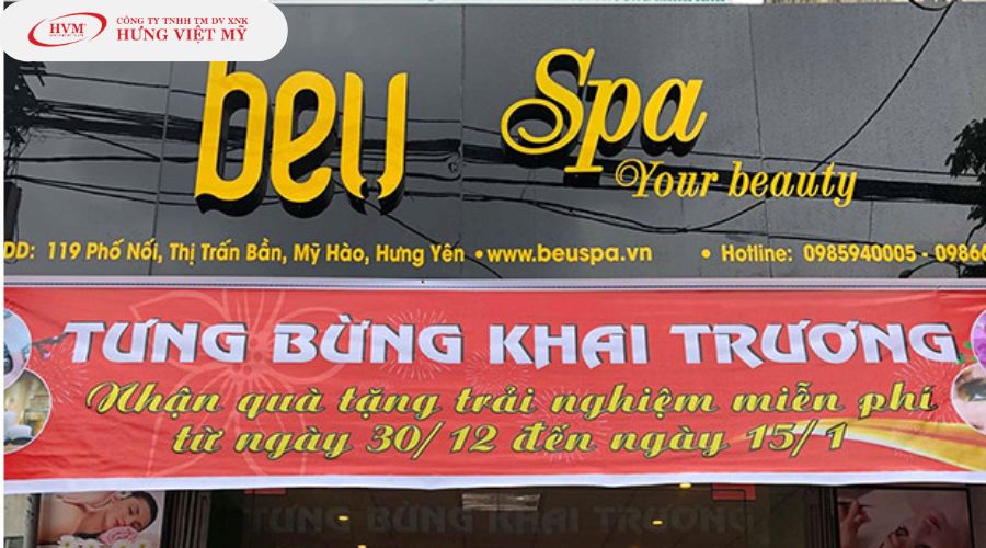 Mẫu băng rôn khai trương spa đẹp