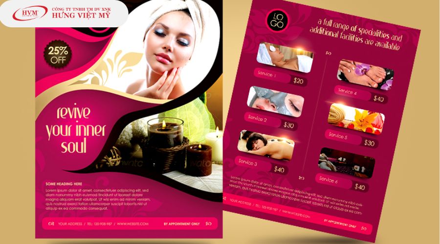 Mẫu catalogue giới thiệu dịch vụ spa